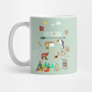 Go Places Kids Collage Mug